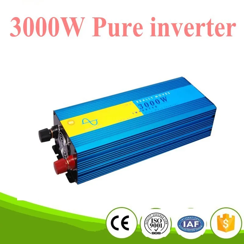

Digital Display 6000W peak 3000W Power Inverter Pure Sine Wave DC 12V to AC 230V 3000W inversor de onda senoidal pura
