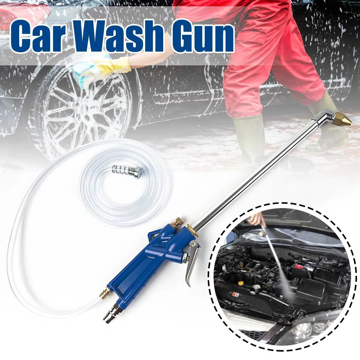 Car Washer Engine Warehouse Air Pressure Power Water Jet Washer Spray Washing Cleaner Tool Kit Pipe