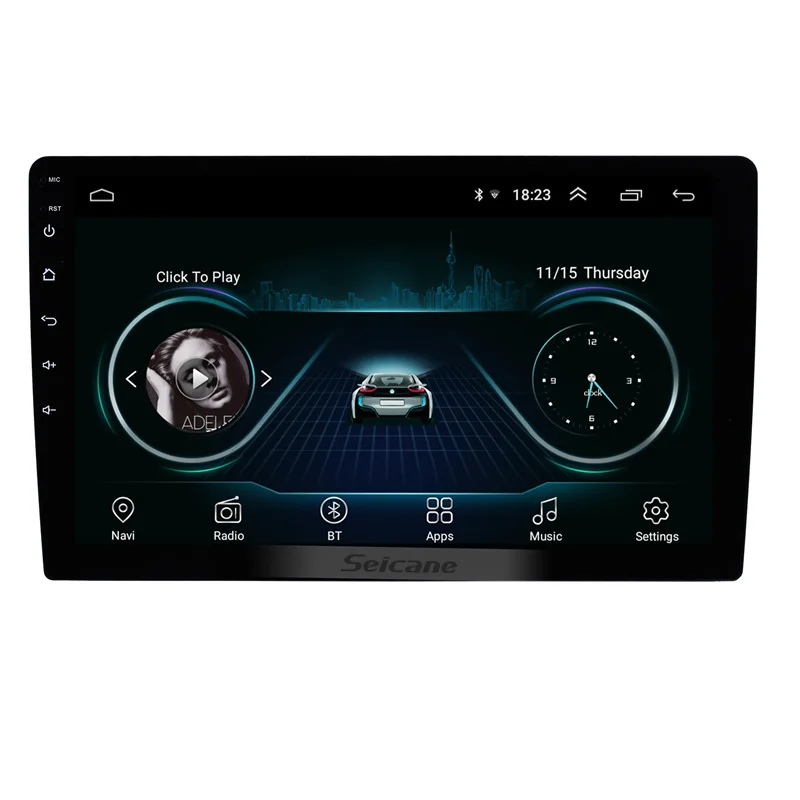 

Seicane Android 8.1 10" Universal GPS Navigation Bluetooth 3G WiFi Car Radio Audio System Head Unit DVD Player With Mirror Link
