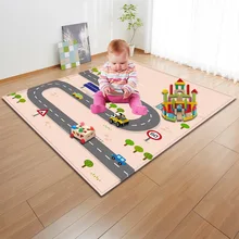 10 цветов детский игровой автомобиль 3D дорожные узоры мягкие большие ковры для дома коврик для гостиной для детской спальни