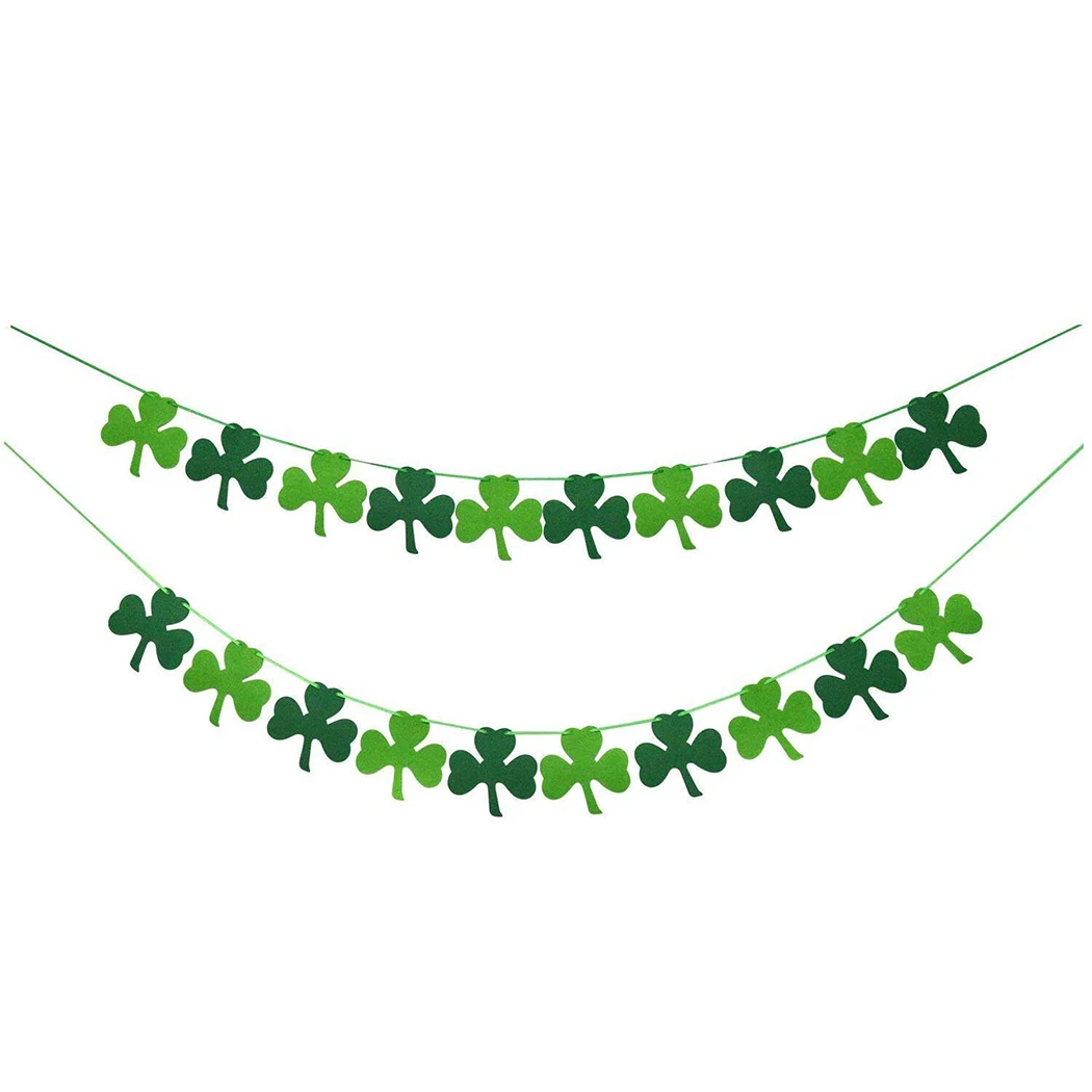 2 шт Висячие баннеры Shamrock Подвесные Украшения для вечеринки на День Святого