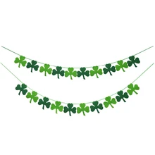2 шт Висячие баннеры Shamrock Подвесные Украшения для вечеринки на