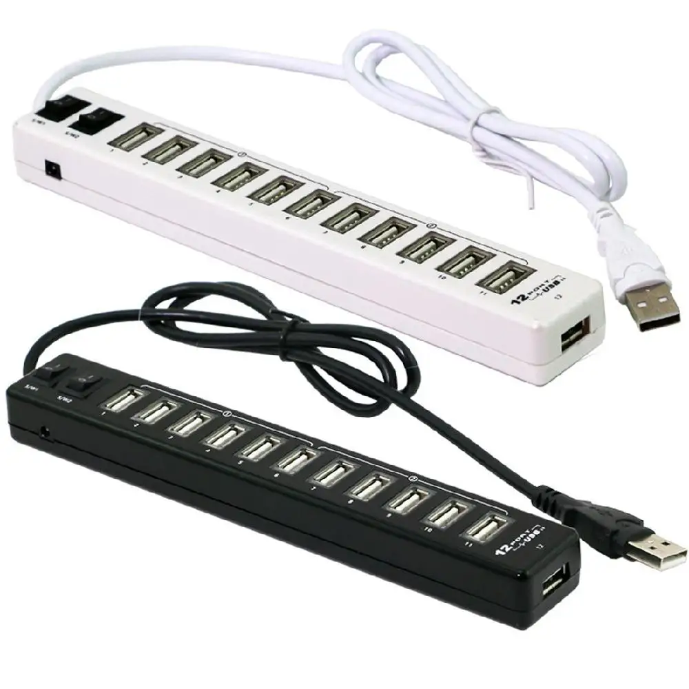 EastVita 12 Ports USB Hub USB 2.0 Hub Multi USB Splitter Switch for ...