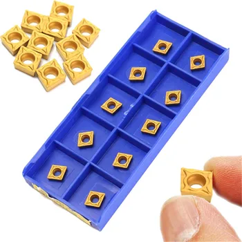 

10Pcs/set Tungsten Carbide CCMT060204-HM YBC251 Lathe CNC Carbide Insert Box for Lathe Turning Tool Steel Semi Finishing