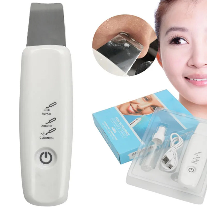 

Ultrasonic Skin Scrubber Blackhead Removal Deep Face Cleaning Skin Peeling Extractor Skin Care Rejuvenation Beauty Device New