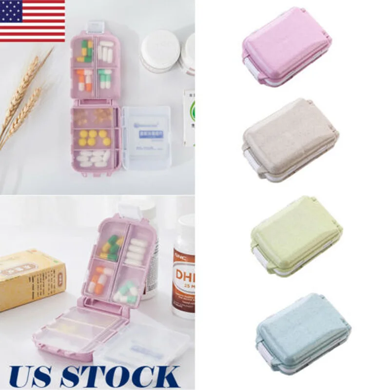 

Travel Three Layers Folding Pill Case Box Medicine Tablet Organizer Holder