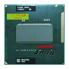 Процессор Intel Core i7-2670QM i7 2670QM SR02N 2,2 ГГц четырехъядерный восьмипоточный Процессор 6 Мб 45 Вт Разъем G2 / rPGA988B