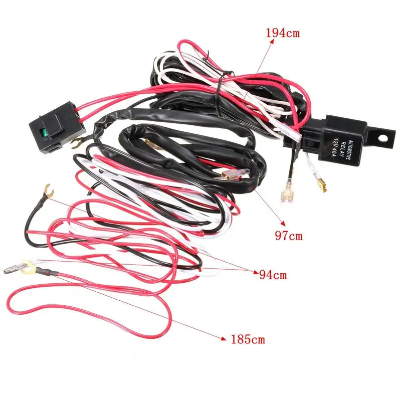 12V 5 контактов автомобильный Кулисный Переключатель Жгут проводов 300W кнопка с