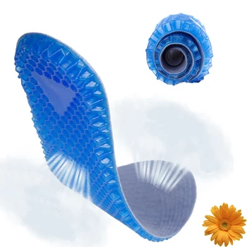 

1 Pair Men Women Soft Silicone Gel Honeycomb Foot Massaging Insoles Hiking Running Sports Athletic Shoes Pads Cushioning Inserts
