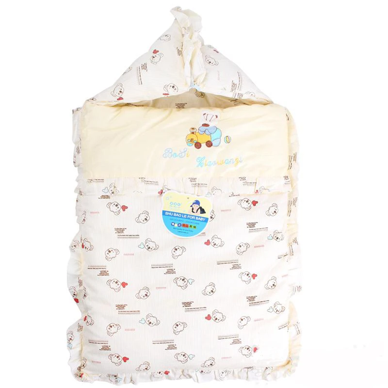 Толстые Winderproof конверт для сна для новорожденных одеяло с капюшоном для новорожденных в коляске (синий, От 0 до 6 месяцев)