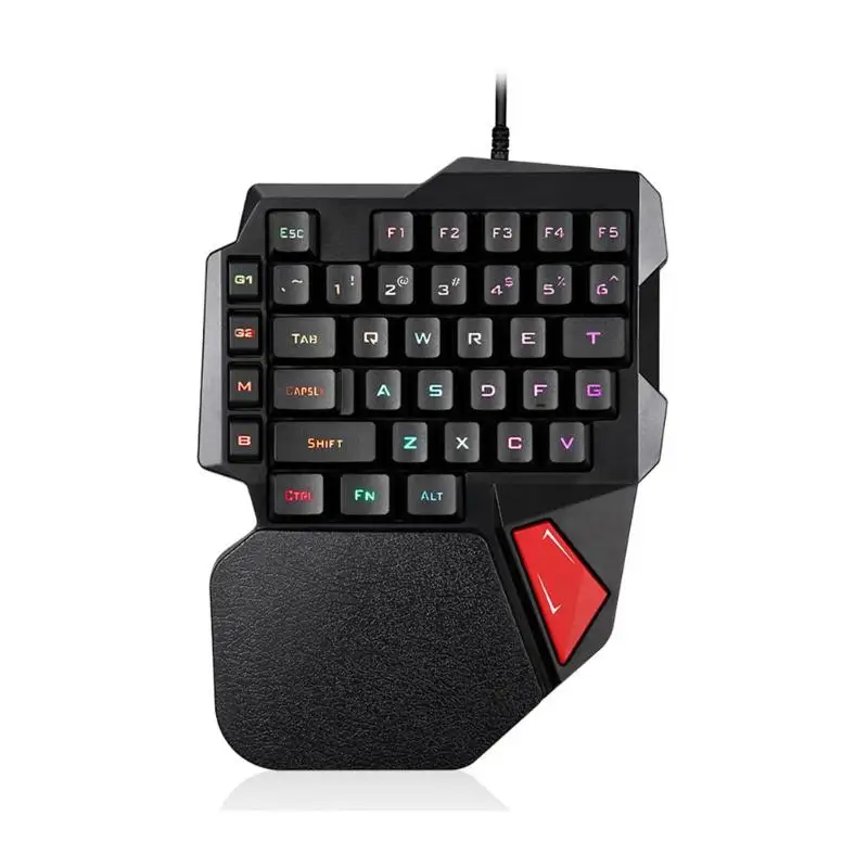 

Gaming Keyboard with LED Backlight 1.8m K108 One-Handed USB Wired Backlight Left Hand Keyboard for PC Laptop Desktop