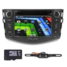  In Dash Double 2 Din Touch Screen GPS iPod DVD Navigation Radio Bluetooth for Toyota RAV4 2006 2007 2008 -2012 Rear view Camera