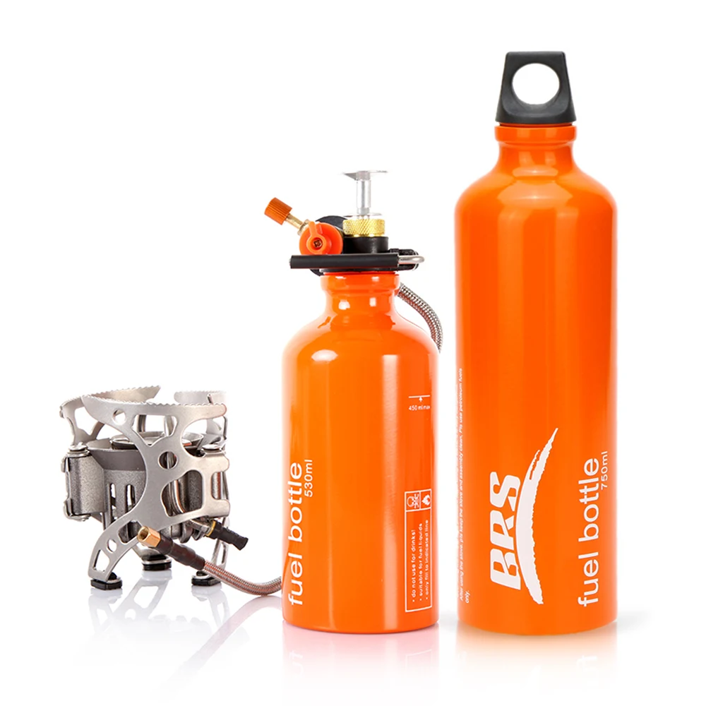 

New Gas Burner Set Multi Fuel Gas Stove Outdoor Camping Stove with 530ml 750ml Empty Fuel Bottles and Windshield BBQ Burners #