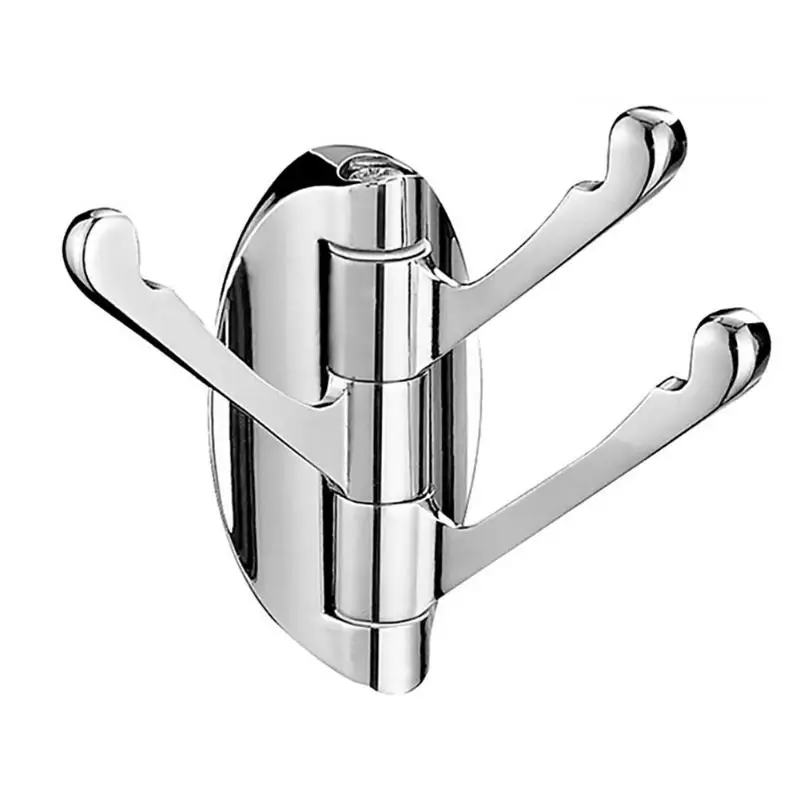 

Bathroom 3 Robe Hook Coat Towel Rack Rotatable Zinc Alloy Towel Hooks Hangers Kitchen Bathroom Organizer Rack High Quality