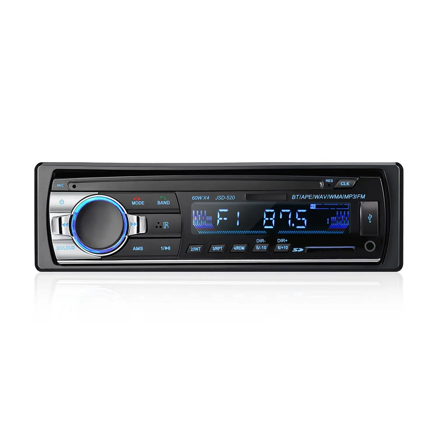 Bluetooth автомобильный аудио стерео приемник-Bluetooth один DIN в тире 12V FM приемник MP3