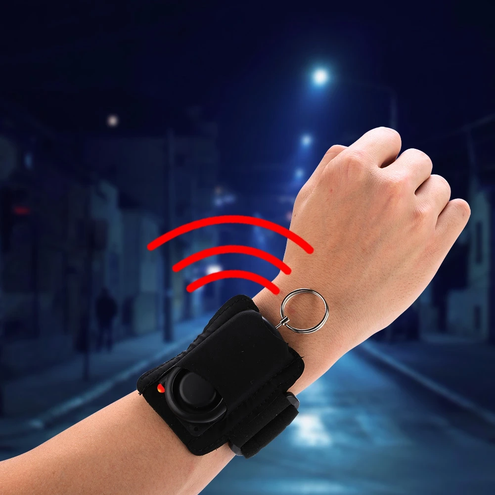 

120dB Personal Security Alarm Anti-Wolf Device Protection for Women Alarm New Armband Ring with LED Light lightweight Portable