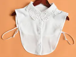 Модные съемный "Питер Пэн" воротник для женщин рубашка с лацканами поддельные ложные цепочки и ожерелья воротник