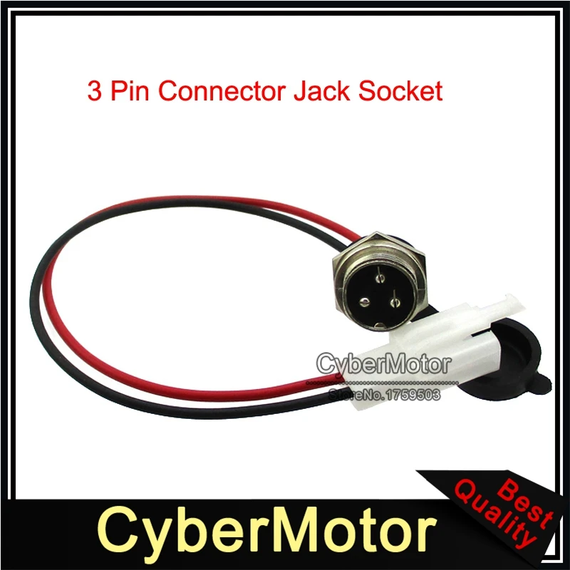 

3 Pin Connector Jack Socket For Battery Charger Razor Izip E Scooter Star II