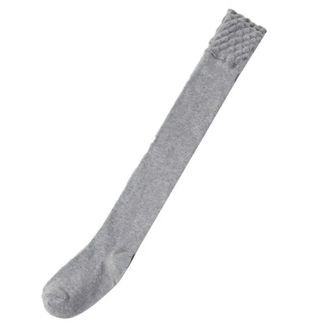 

Women Breathable Cotton Leg Warmer Non-slip Long Tube Over Casual Solid Autumn, Winter The Knee Socks