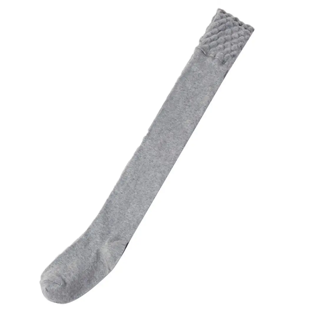 Женские Дышащие хлопковые гетры, Нескользящие длинные носки-трубы, повседневные однотонные осенне-зимние гольфы