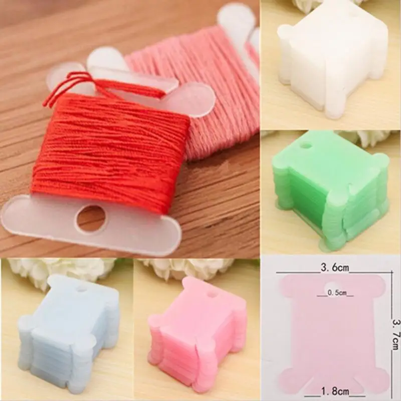 

110pcs/set Plastic Embroidery Floss Craft Thread Bobbin Cross Stitch Storage Holder Hand DIY Embroidery Winding Stitch Wound