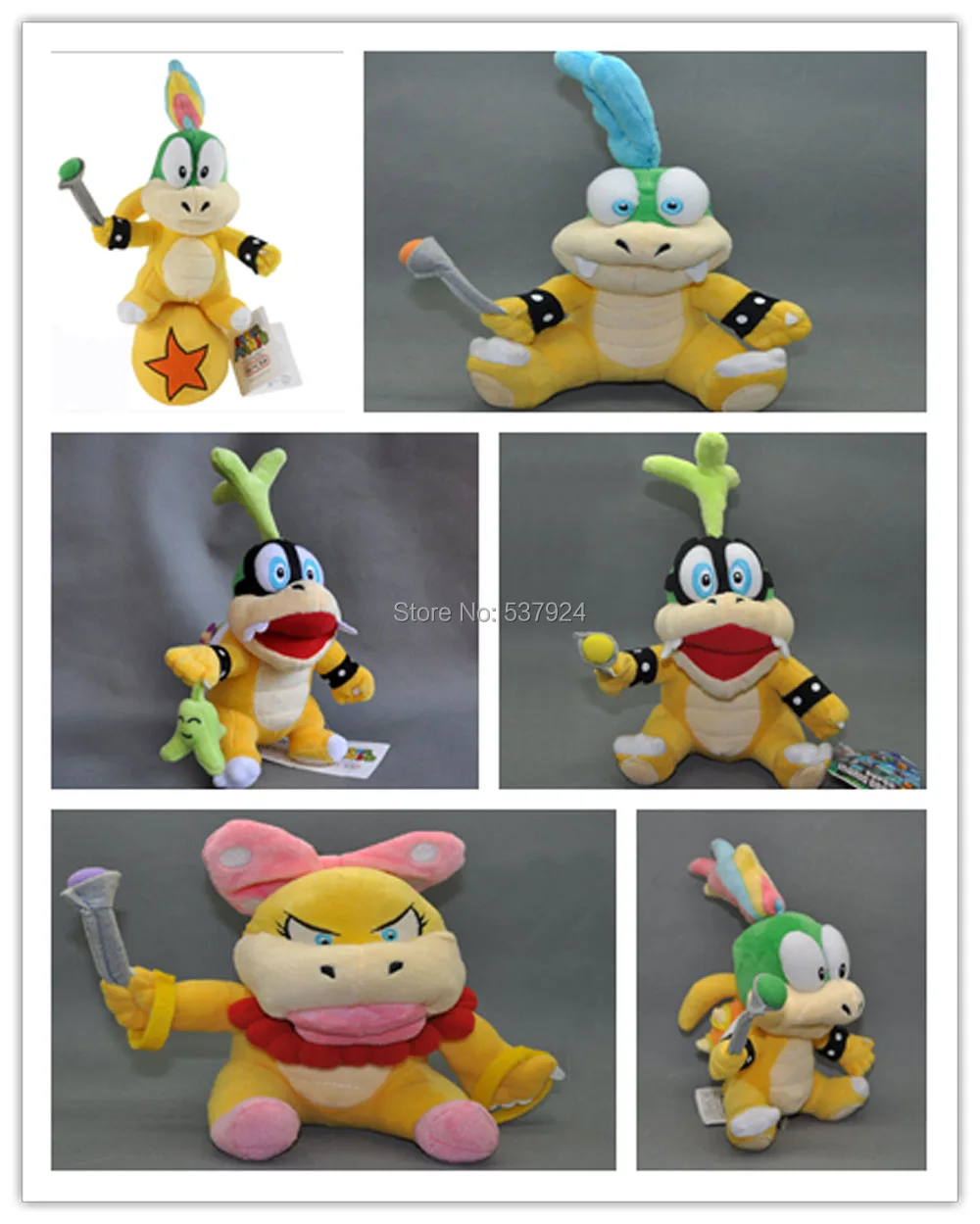 Новый Марио 6 стилей Iggy Koopa с зеленой травой Ларри Лемми стоячий шар Lemmy Венди О.