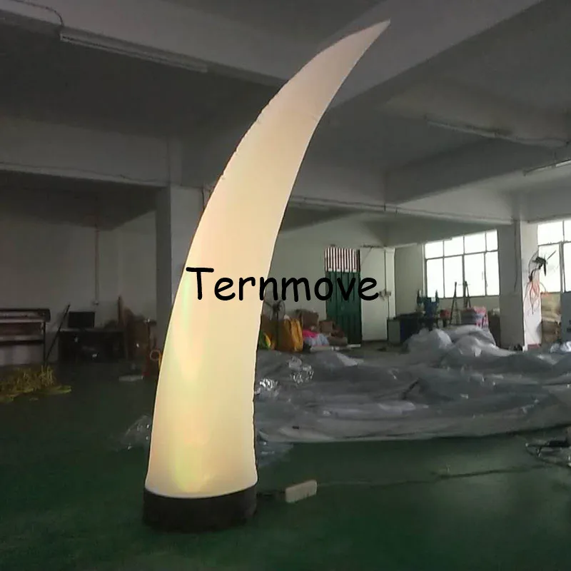 

Wedding LED elephant tusk Inflatable light for event decoration Inflatable LED cone column inflatable ivry lighting guide