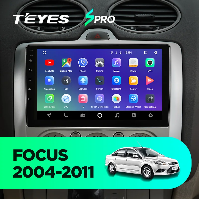 TEYES SPRO Штатная магнитола для Форд Фокус 2 Ford Focus 2 Mk 2 2004 2006 2008 2010 2011 Android 8.1, до 8-ЯДЕР, до 4+ 64ГБ 32EQ+ DSP 2DIN автомагнитола 2 DIN DVD GPS мультимедиа автомобиля головное устройство