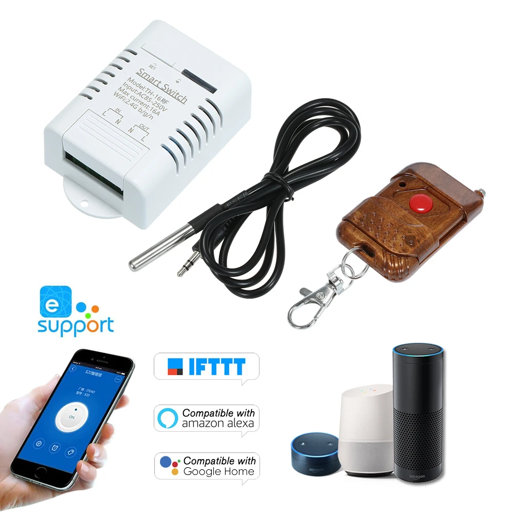 Умный Wi Fi переключатель RF 433 МГц 16 А/3500 Вт контроль температуры беспроводная