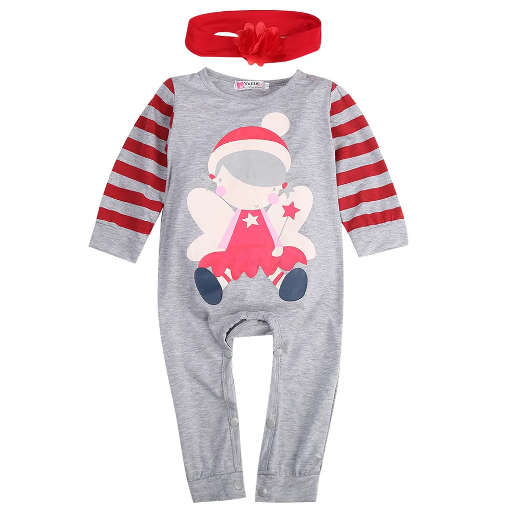 Christmas Baby Rompers Infant Newborn Baby Boy Girl Long Sleeve