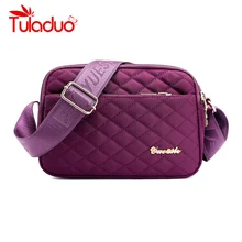 Водонепроницаемые нейлоновые женские сумки через плечо, клетчатые женские сумки-мессенджеры, дорожные сумки через плечо для женщин, на молнии, Bolsa Feminina, Прямая поставка