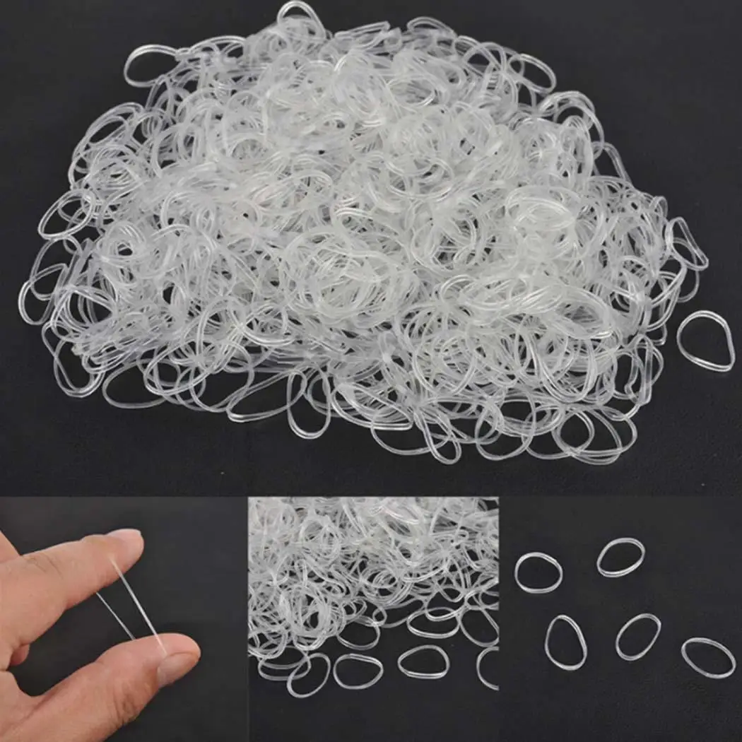 White Of Band 1000Pcs High-Elastic Hair Children's 18g Tie Fashion Bag Disposable