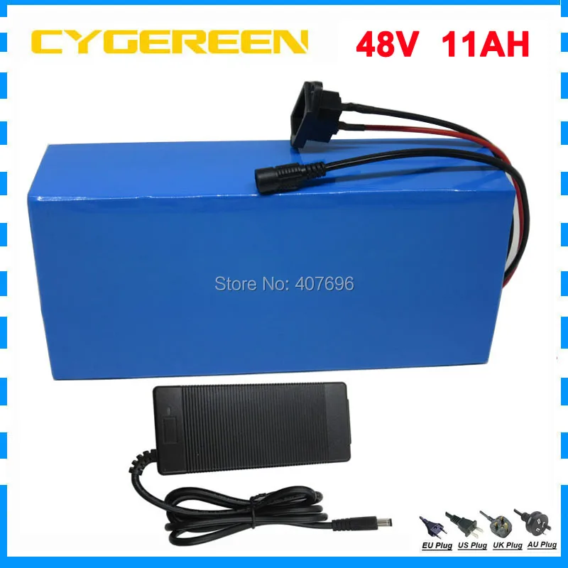 Flash Deal 500W 700W 48 V ebike e scooter Lithium ion battery 48V 11AH Electric bike battery with 15A BMS 2A Charger Free customs duty 0