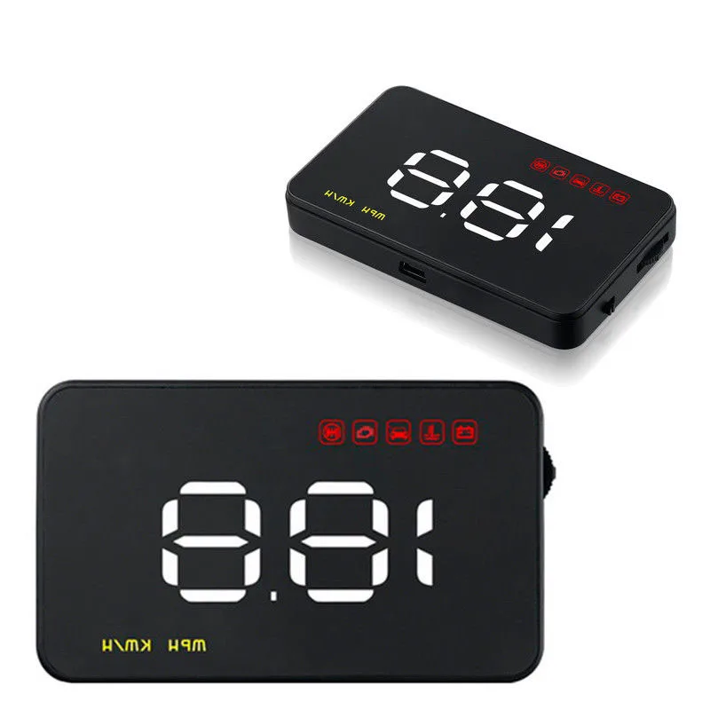 

3.5" Car HUD Head Up Display OBD Overspeed Warning System Speedometer Auto Electronic Voltage Alarm Driving Safety Blue Light