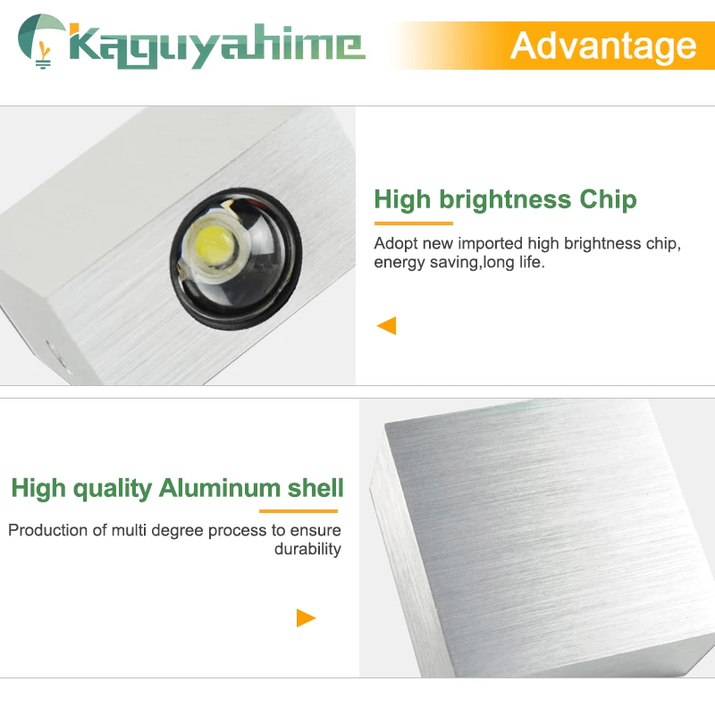 Kaguyahime светодиодный современный настенный светильник Nordic Aluminium лампы 3W 5W Алюминий