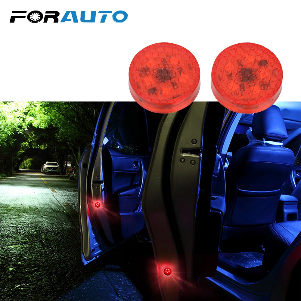 2 Pieces 5 LED Car Door Opening Warning Light Strobe Flashing Anti