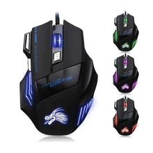 7D USB Проводная игровая мышь 5500 dpi 7 кнопок светодиодный профессиональная оптическая профессиональная мышь геймер Компьютерные Мыши для ПК ноутбука