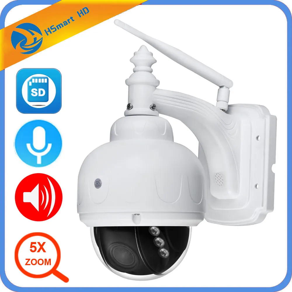 Беспроводная IP скоростная купольная камера Wifi HD 1080P PTZ уличная Безопасность