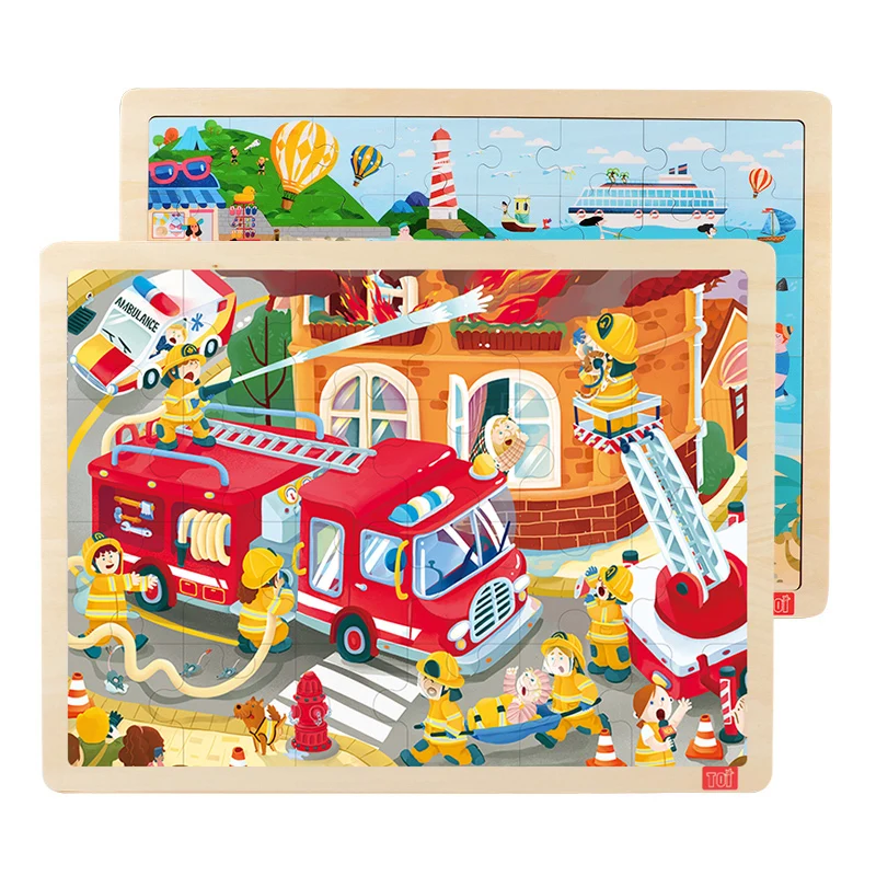 

Wisdom Toys 24 Slice Jigsaw Woodiness Dinosaur Large Block Collage Board Early Education 2-3-4-5-6 Year