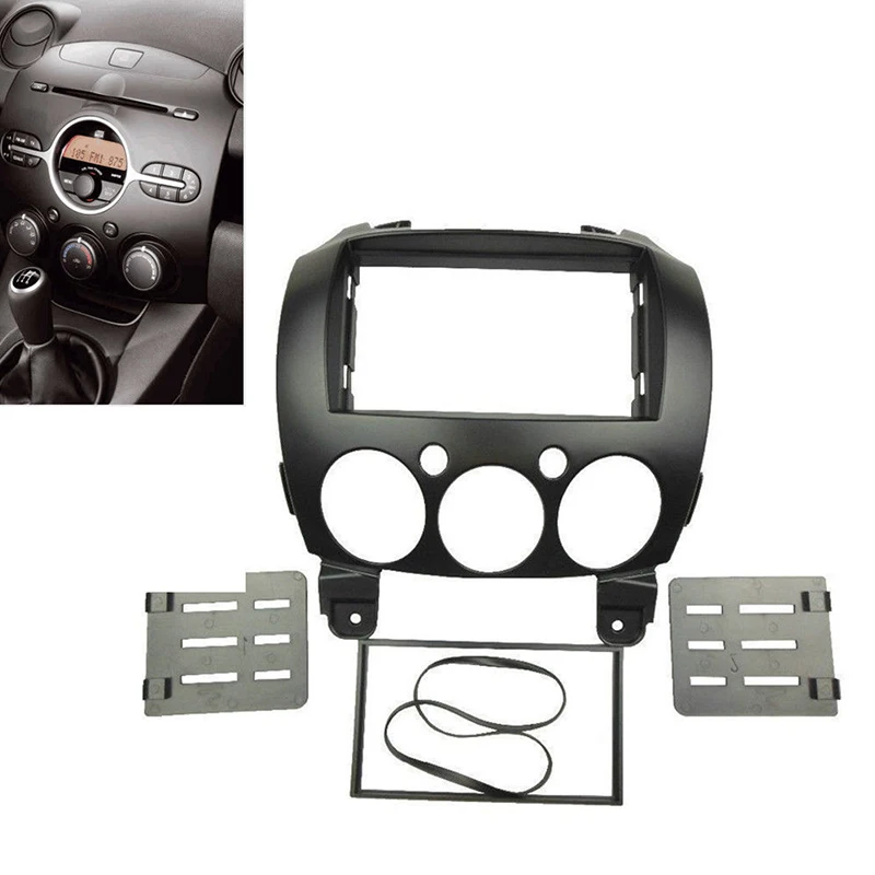 

Car Stereo Fascia Dash Panel 2 Din Frame Trim Kit For Mazda 2/Demio 07-14 New
