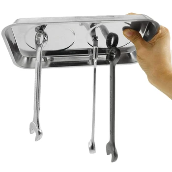 

Stainless steel Magnetic Part Tray Screws Sockets Pins And Tools Stay Vertical, Horizontal And Upside Down