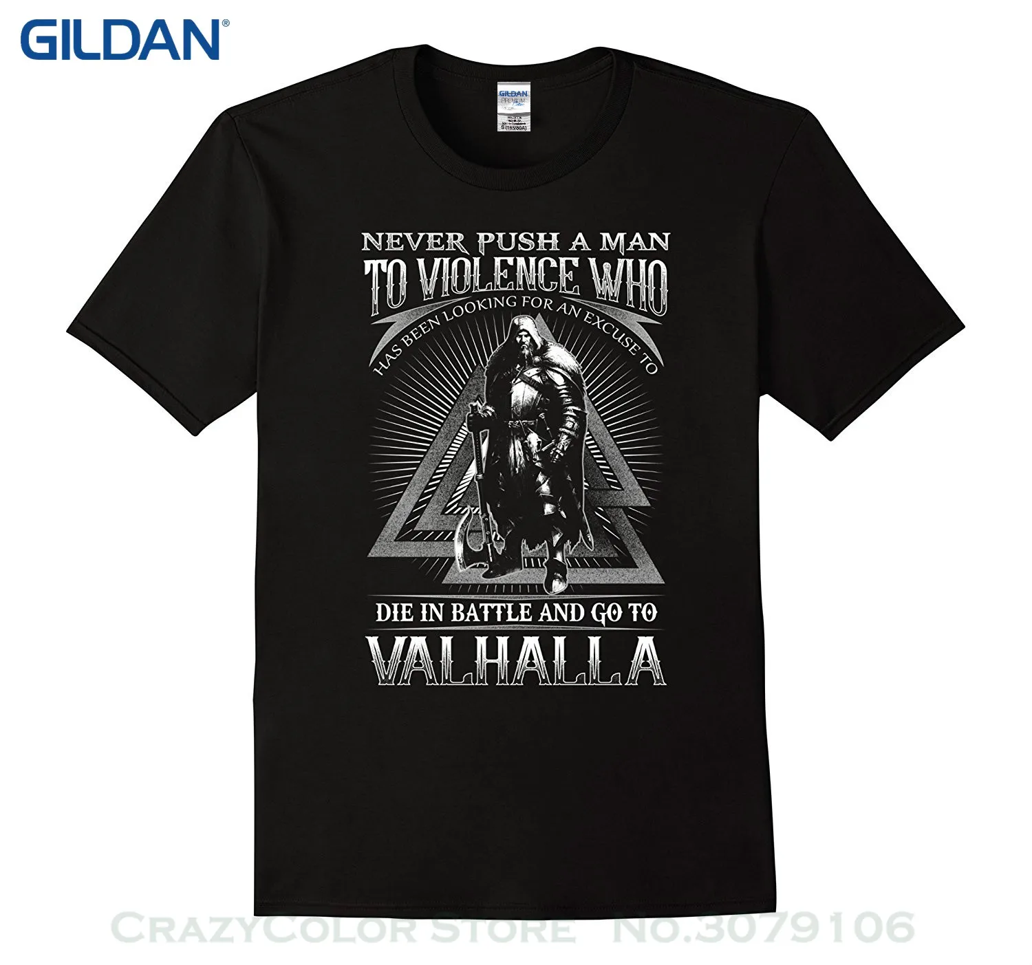 Brand Cotton Men Clothing Male Slim Fit T Shirt Viking T Shirt - Valhalla