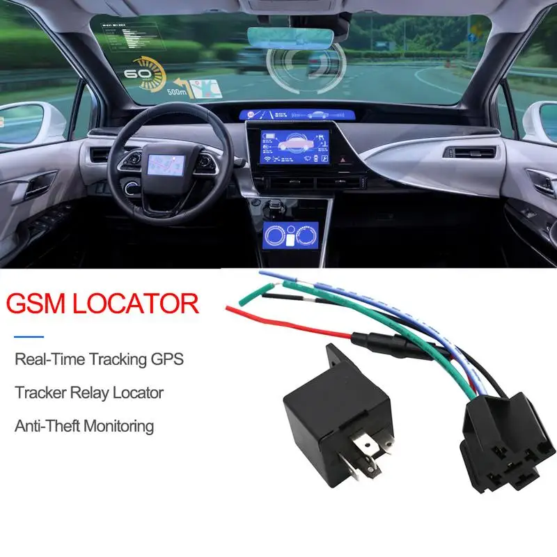 

Car GPS Tracker Real-Time Tracking Relay Locator Anti-Theft Monitoring Remote Controlling Vehicle Cut Wire Alert Remotely