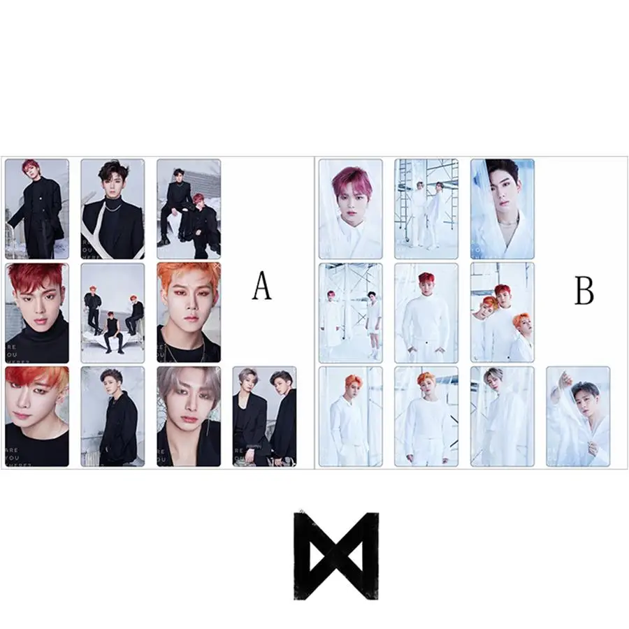 

Kpop Monsta X Are You There Photo Stikcy Card Photocard Sticker Crystal Photograph Card Sticker 10pcs/set