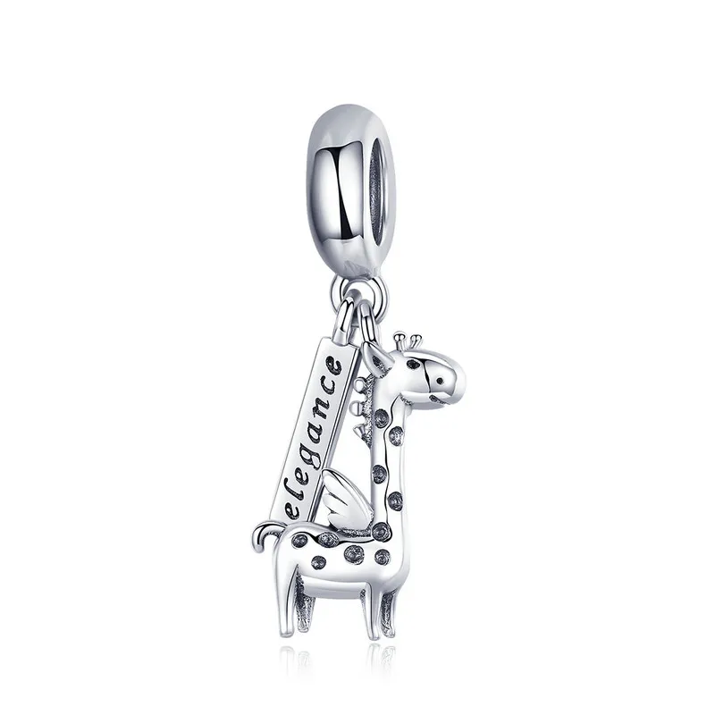 

MOWIMO New Fashion 925 Sterling Silver Animal Charm Giraffe Bead Fit Original Pandora Bracelets Pendant Jewelry Making BKC976
