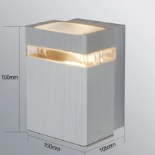 10 шт. настенный светодиодный светильник черный серый светодиодный настенный светильник наружный крыльцо для настенных светильников домашний настенный светильник AC85-265V