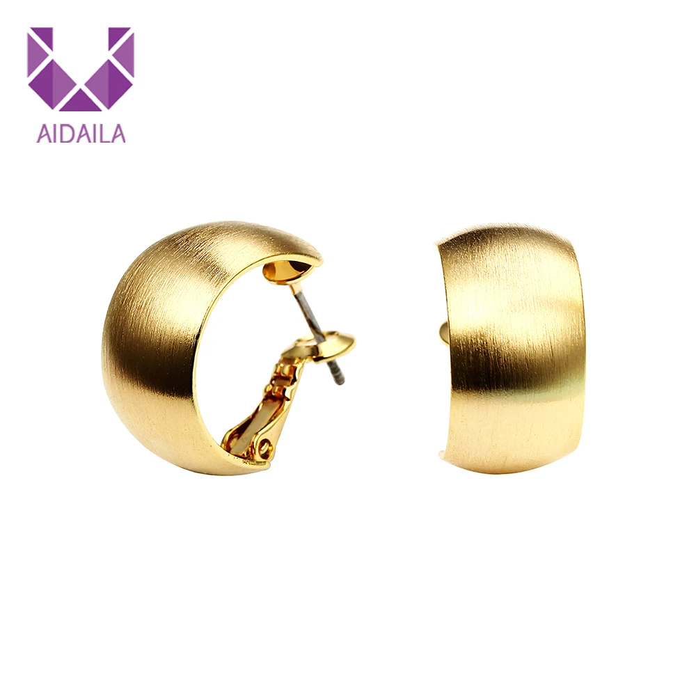 

Women Clip Earrings Copper Material 2018 Original Unique Style Polishing Element Patterns Clips Earrings for Women New Jewelry