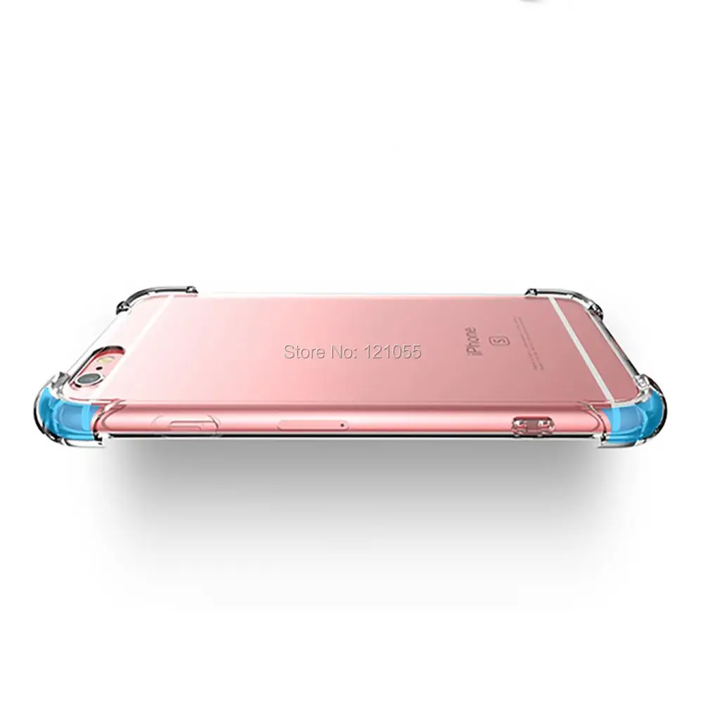 Силиконовый TPU Crystal Clear чехол для iPhone X/xs mas/xr/6/7/8 plus чехол для телефона противоударный бампер углы силиконовый чехол 10 шт./лот
