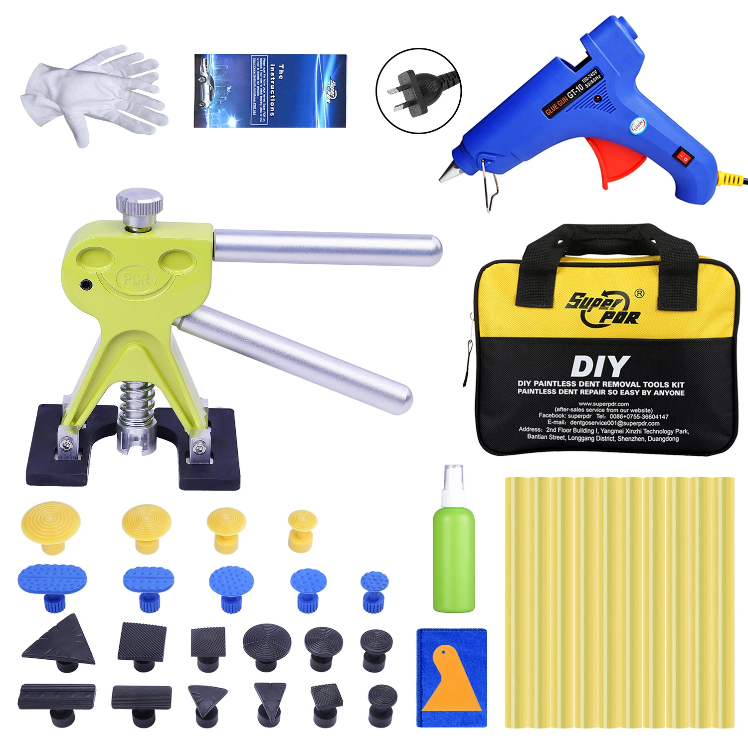 

Super PDR Auto Dent Puller Suction Cup Glue Tabs AU Plug Hot Melt Glue Gun Hot Adhesive Glue Sticks Ferramentas Hand Tools Sets