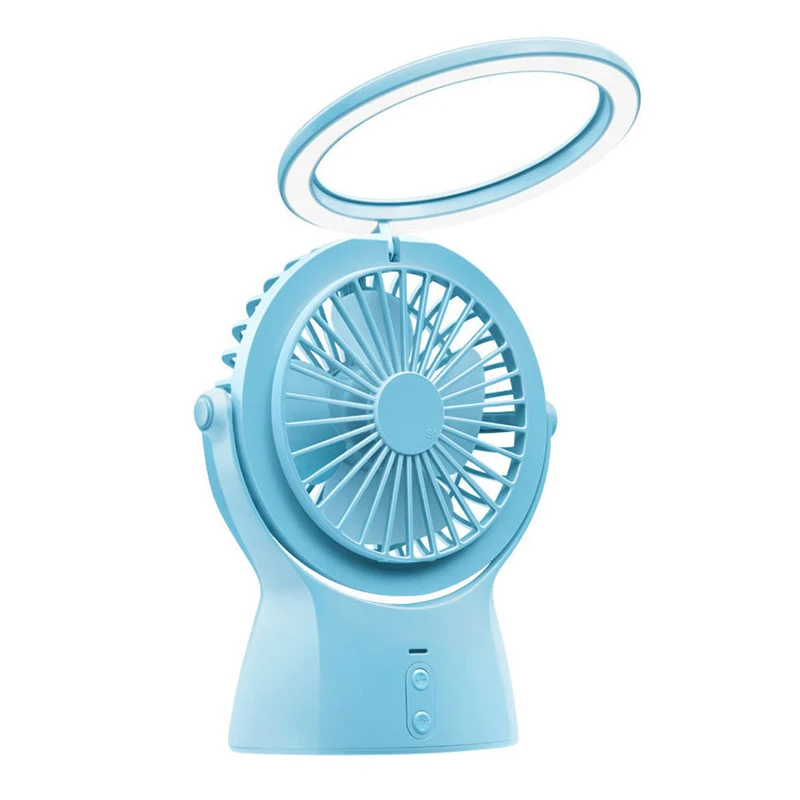 

Portable Mini Fan With Night Light USB Charging lamp Clip-on Book Desk Table Lamp Fan 3-gear wind speed adjustable Fan #3